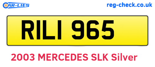 RIL1965 are the vehicle registration plates.