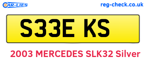 S33EKS are the vehicle registration plates.