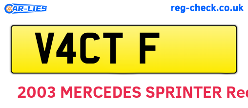 V4CTF are the vehicle registration plates.