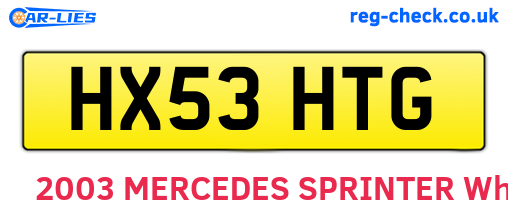 HX53HTG are the vehicle registration plates.