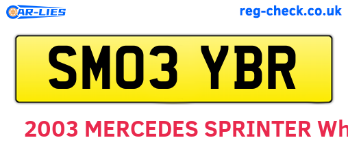 SM03YBR are the vehicle registration plates.