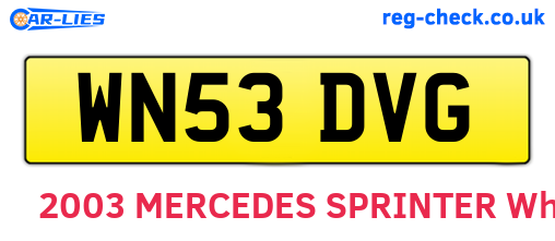 WN53DVG are the vehicle registration plates.