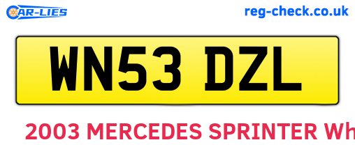 WN53DZL are the vehicle registration plates.
