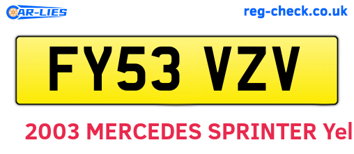 FY53VZV are the vehicle registration plates.