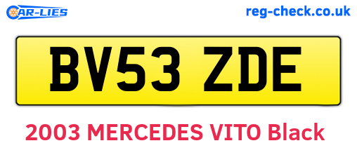 BV53ZDE are the vehicle registration plates.