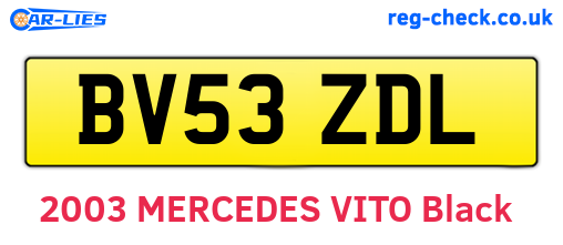 BV53ZDL are the vehicle registration plates.