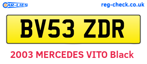 BV53ZDR are the vehicle registration plates.