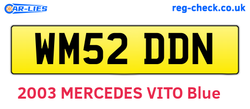 WM52DDN are the vehicle registration plates.