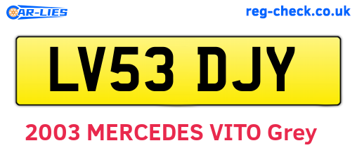 LV53DJY are the vehicle registration plates.