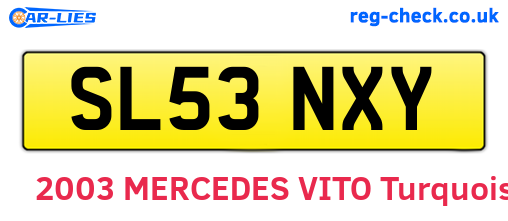 SL53NXY are the vehicle registration plates.