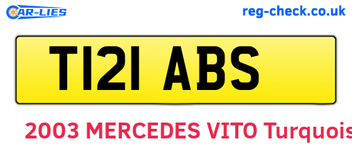 T121ABS are the vehicle registration plates.