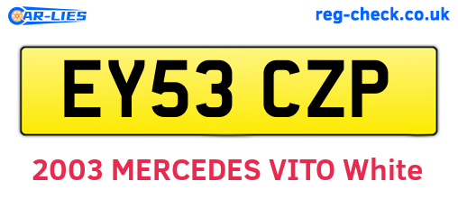 EY53CZP are the vehicle registration plates.