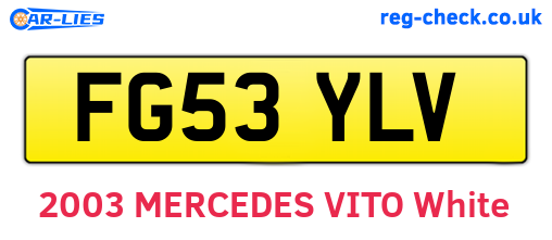FG53YLV are the vehicle registration plates.