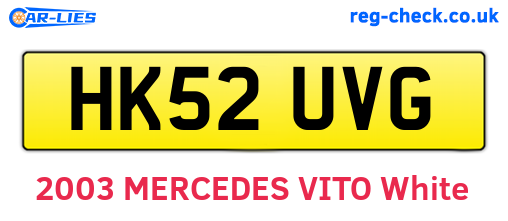 HK52UVG are the vehicle registration plates.