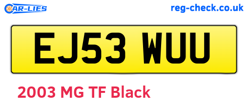 EJ53WUU are the vehicle registration plates.