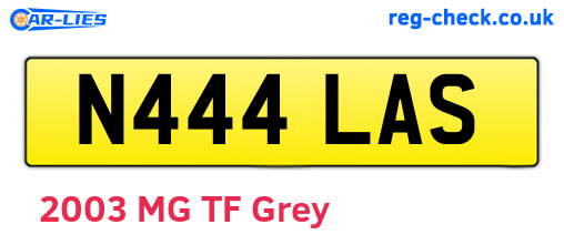N444LAS are the vehicle registration plates.