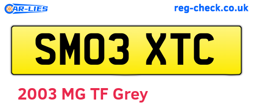 SM03XTC are the vehicle registration plates.