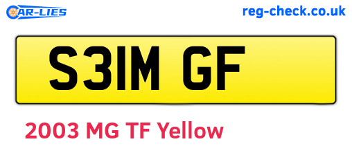 S31MGF are the vehicle registration plates.