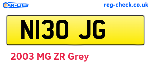 N13OJG are the vehicle registration plates.