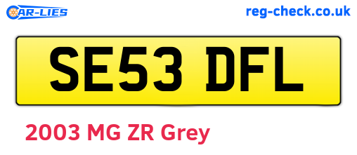 SE53DFL are the vehicle registration plates.