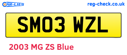 SM03WZL are the vehicle registration plates.