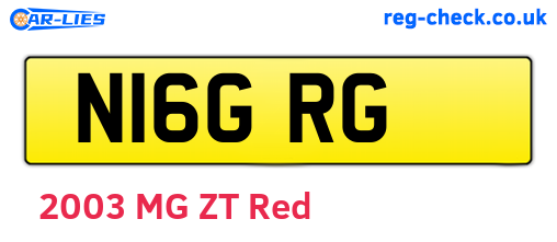 N16GRG are the vehicle registration plates.