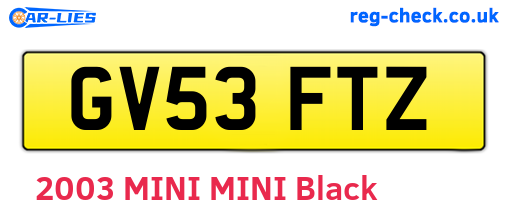 GV53FTZ are the vehicle registration plates.
