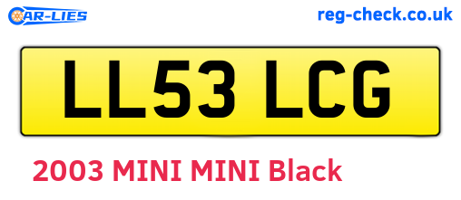 LL53LCG are the vehicle registration plates.