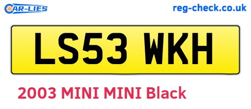 LS53WKH are the vehicle registration plates.
