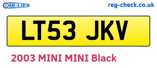 LT53JKV are the vehicle registration plates.