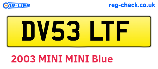 DV53LTF are the vehicle registration plates.