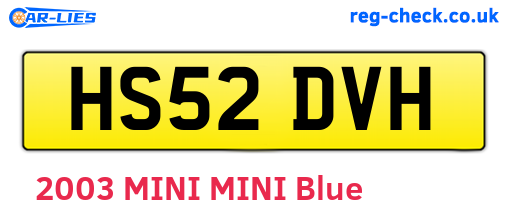 HS52DVH are the vehicle registration plates.
