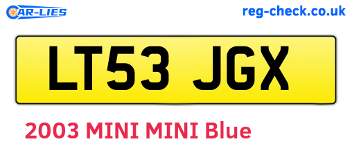 LT53JGX are the vehicle registration plates.