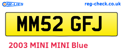 MM52GFJ are the vehicle registration plates.