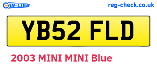 YB52FLD are the vehicle registration plates.