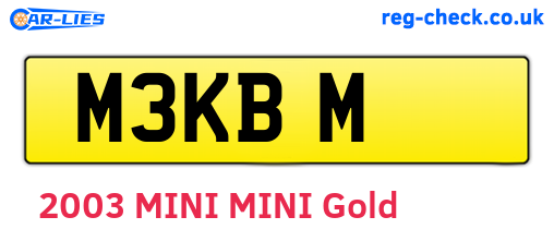 M3KBM are the vehicle registration plates.