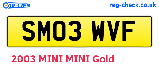 SM03WVF are the vehicle registration plates.