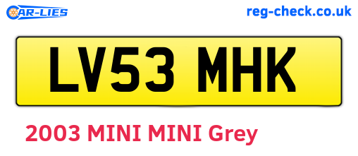 LV53MHK are the vehicle registration plates.