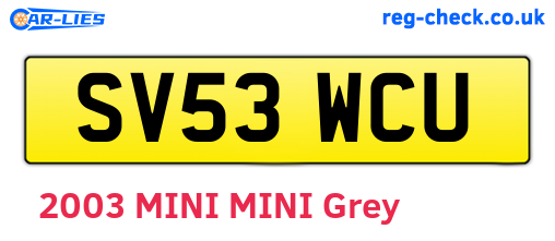SV53WCU are the vehicle registration plates.