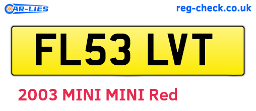 FL53LVT are the vehicle registration plates.
