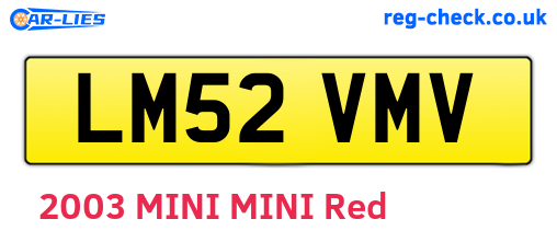 LM52VMV are the vehicle registration plates.