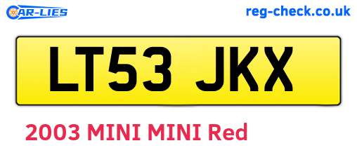 LT53JKX are the vehicle registration plates.