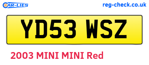 YD53WSZ are the vehicle registration plates.