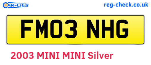 FM03NHG are the vehicle registration plates.