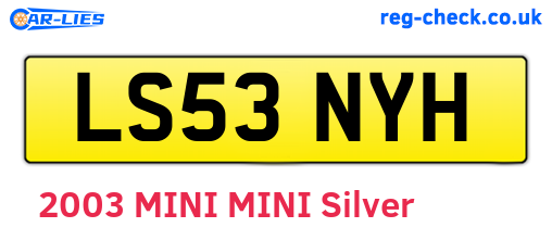 LS53NYH are the vehicle registration plates.