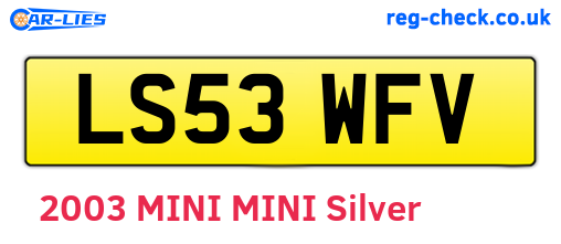 LS53WFV are the vehicle registration plates.