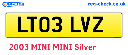 LT03LVZ are the vehicle registration plates.