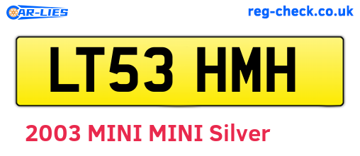 LT53HMH are the vehicle registration plates.