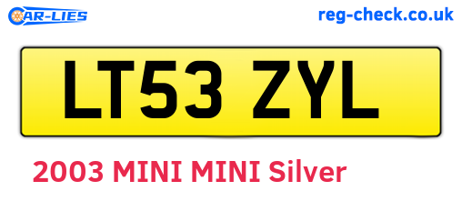 LT53ZYL are the vehicle registration plates.