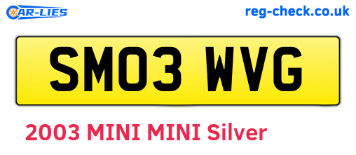 SM03WVG are the vehicle registration plates.